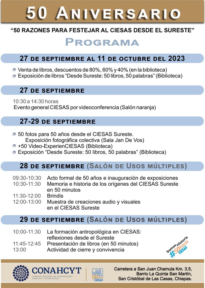 50 razones para festejar al CIESAS desde el Sureste